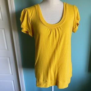 Yellow Blouse with Puff Sleeves